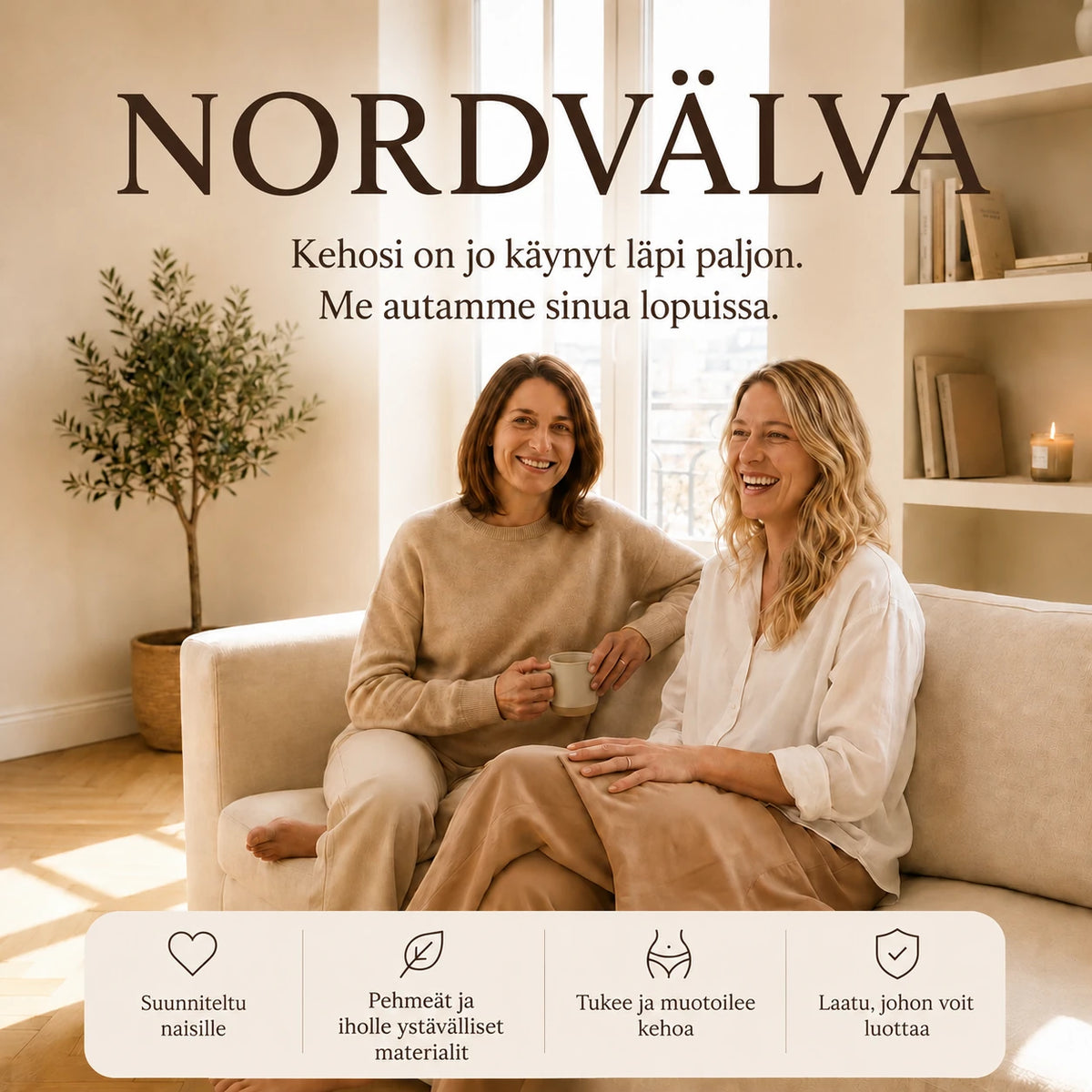 NORDVÄLVA – naisille suunnitellut tukevat ja muotoilevat alusvaatteet